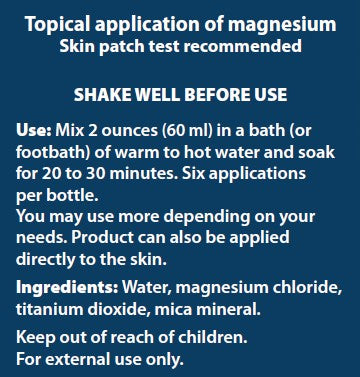 Instructions for a magnesium product on a blue background