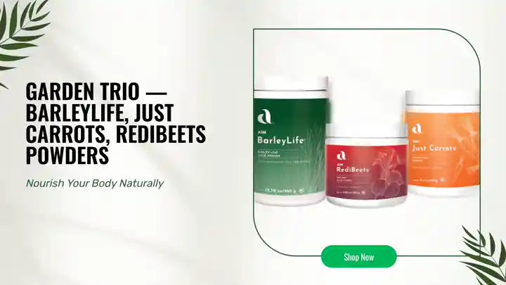 Garden Trio &mdash; BarleyLife, Just Carrots, RediBeets powders by@Outfy