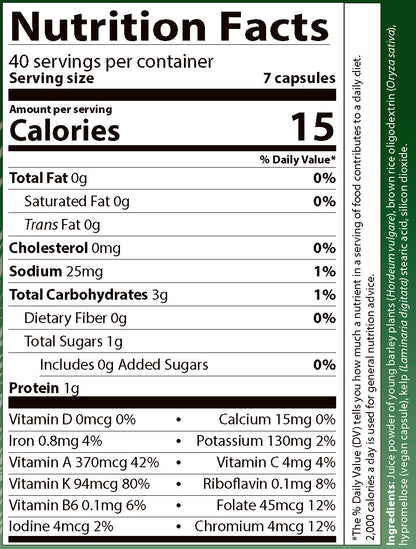 Gut & Greens Capsule Duo - Herbal Fiberblend & BarleyLife Capsules